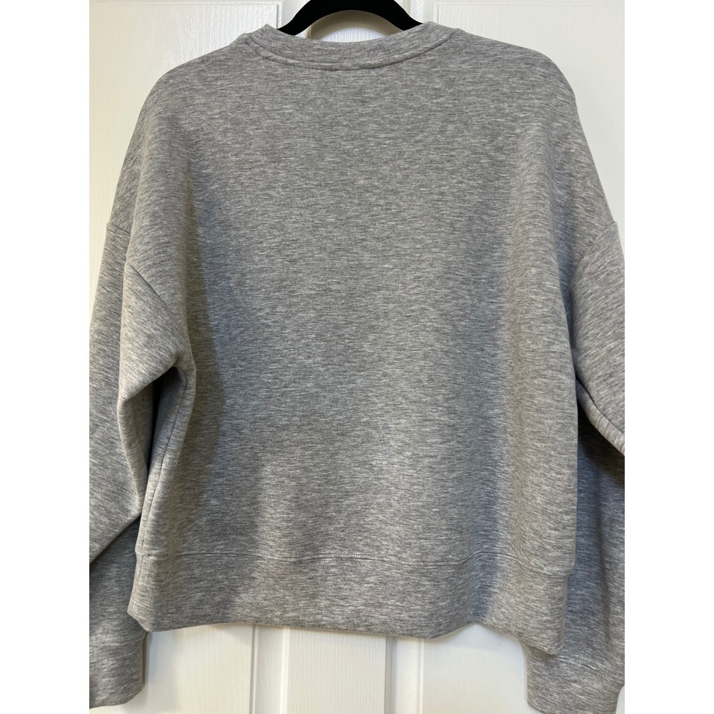 Scoop Women's Gray Crewneck Cropped Size Women's Small - Picture 3 of 3
